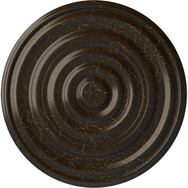 Ekena Millwork Carton Ceiling Medallion (For Canopies up to 3 3/4"), 17 3/4"OD x 1 3/8"P, Stone Hearth Crackle CM18CASHC - main